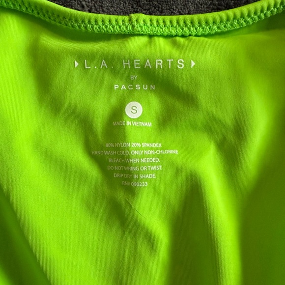 NWT Neon Green Bikini Top & Bottom S - PacSun LA Hearts - Picture 6 of 6